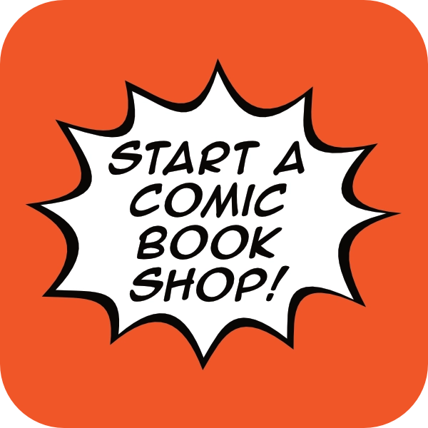 Startacomicbookshop.com - logo - we help you to launch or grow your comic book shop