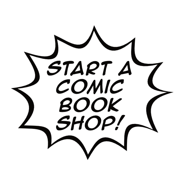 Startacomicbookshop.com - logo - we help you to launch or grow your comic book shop